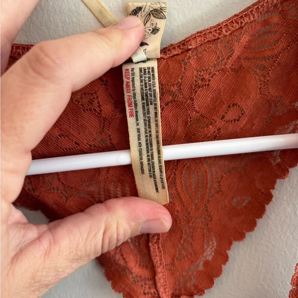 Free People Intimately Lace Bralette in Rust Size Small - Picture 6 of 6